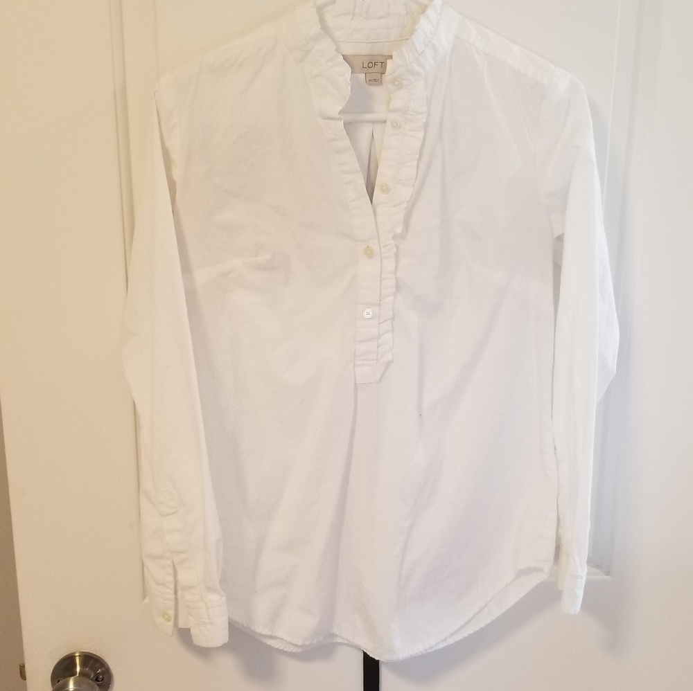 White button up blouse